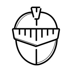 knight helmet icon vector
