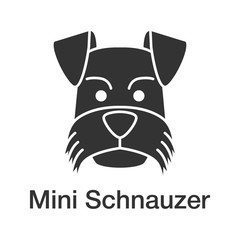 Miniature schnauzer glyph icon