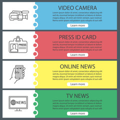 Mass media web banner templates set