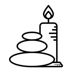 Spa stones relaxation icon vector