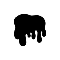 blotting fluid flows off sketch vector. isolated on white background