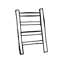 ladder sketch vector. isolated on white background