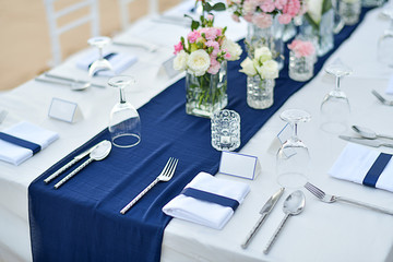 Beach Wedding Ceremony on the beach with sea and sky in romantic