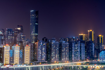 Fototapeta na wymiar Night view of chongqing, China