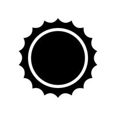 Sun icon . Black icon isolated on white background