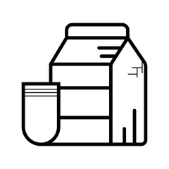 Milk icon vector