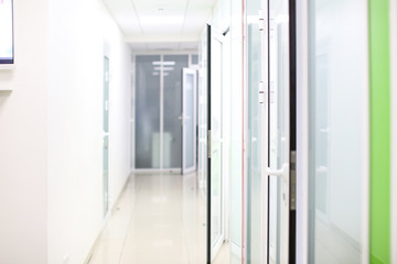 Light corridor in modern hospital