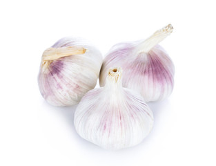 garlic on white background