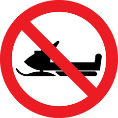 No snowmobile sign