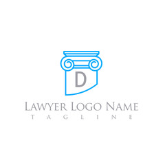 LAWYER LOGO LETTER TEMPLATE COLUMN