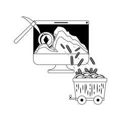 cryptocurrency etherum coins set icons vector illustration design