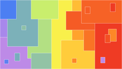 rainbow abstract background in gradient color fractal block pattern
