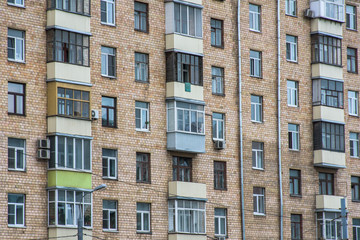 Detail of block apartment building
