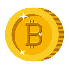 bitcoin commerce technology icon vector illustration design