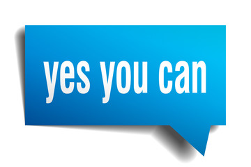 yes you can blue 3d speech bubble