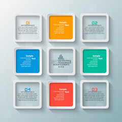 Abstract 3D Paper Infographics