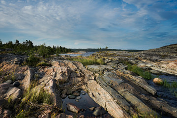 Fototapeta na wymiar island on lake Ladoga