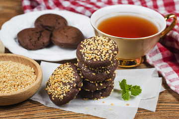 Peanut chocolate cookies
