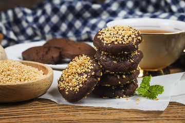 Peanut chocolate cookies