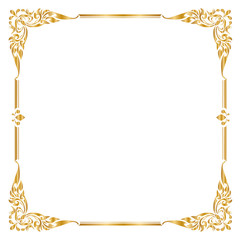 Decorative frame and border, Square frame, Golden frame, Thai pattern, Vector illustration - 210164348