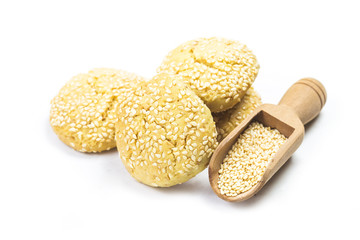 Homemade cookies with sesame seeds