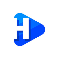 Vector Logo Letter H Triangle