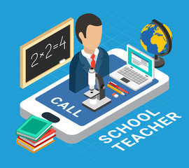 Education Isometric Concept