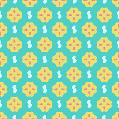 Abstract Shapes Pastel Colors Seamless Pattern