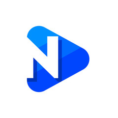Vector Logo Letter N Triangle