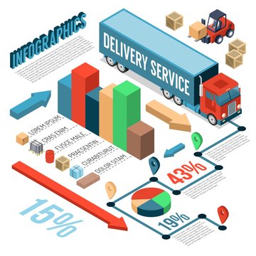 Delivery Isometric Infographics