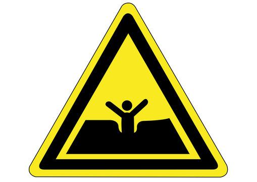 Schild Gefahr durch Treibsand