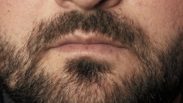 Man Taking Pill, Tablet Of Drugs Or Medicine On Tongue With Open Mouth. Painkiller Treatment Or Party Narcotic, Close Up