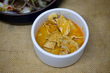 Red curry with pork (Panang pork)