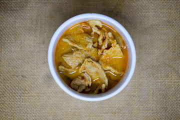 Red curry with pork (Panang pork)