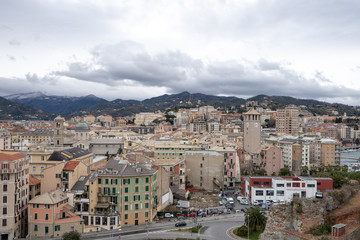 Fototapeta na wymiar Fortezza del Priamarから見るサボナの風景