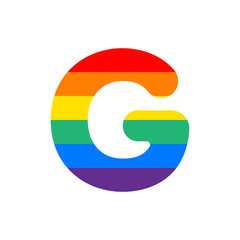 Vector Logo Letter G Rainbow