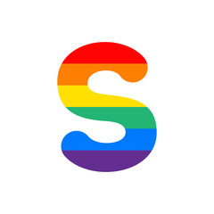 Vector Logo Letter S Rainbow