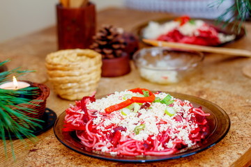 beautiful arrangement of healthy life style vegetarian breakfast