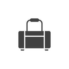 Baggage bag vector icon. filled flat sign for mobile concept and web design. Luggage simple solid icon. Symbol, logo illustration. Pixel perfect vector graphics