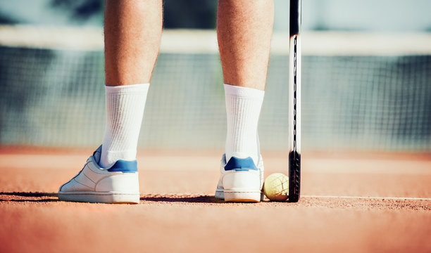 Tennis player, close up photo. Sport, recreation concept