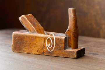 Old wooden planer .