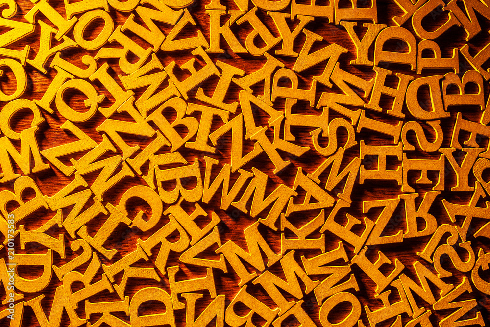 Fototapete background from the letters of the alphabet. abstraction from letters. letters of the alphabet.
