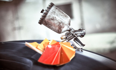 A selection of colors for the car and painting.