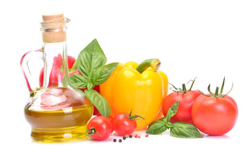 Oil olives and vegetables