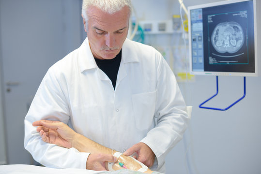 doctor attending patient