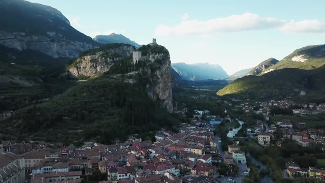 Aerial view of Arco, France