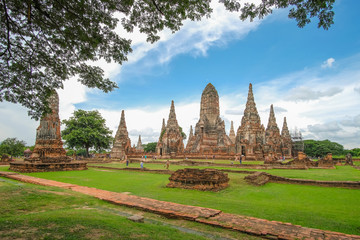 Fototapeta premium Chaiwatthanaram temple, Buddha temple in Ayutthaya, thailand.