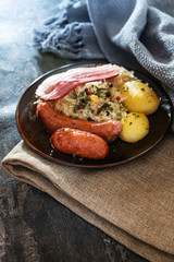 Central and Eastern European cuisines choucroute - sauerkraut with riesling