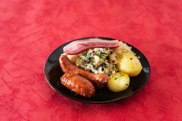 Central and Eastern European cuisines choucroute - sauerkraut with riesling