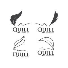 Quill logo design template